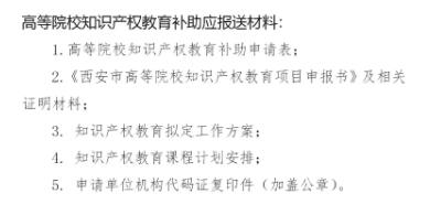 西安征集2018年度西安市專利資助獎補項目附申報表